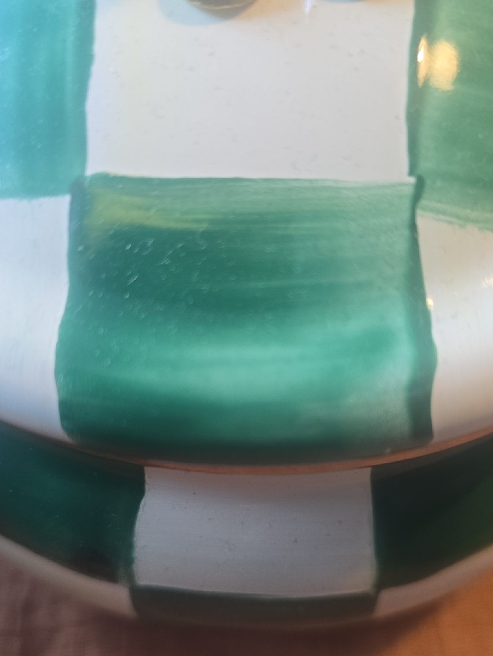 NEW!!! MacKenzie-Child Emerald Check Squashed Pot - Picture 12 of 12